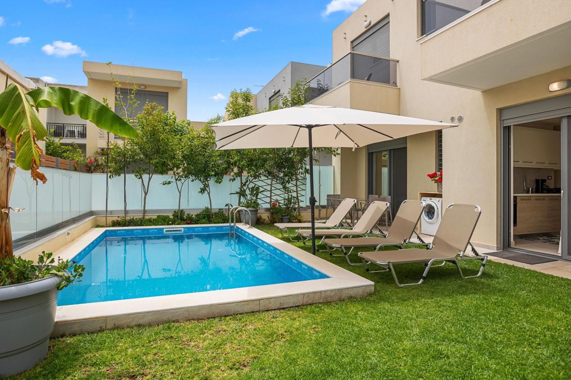 Park And Sea View Villa With Pool 2 Chania  Екстер'єр фото